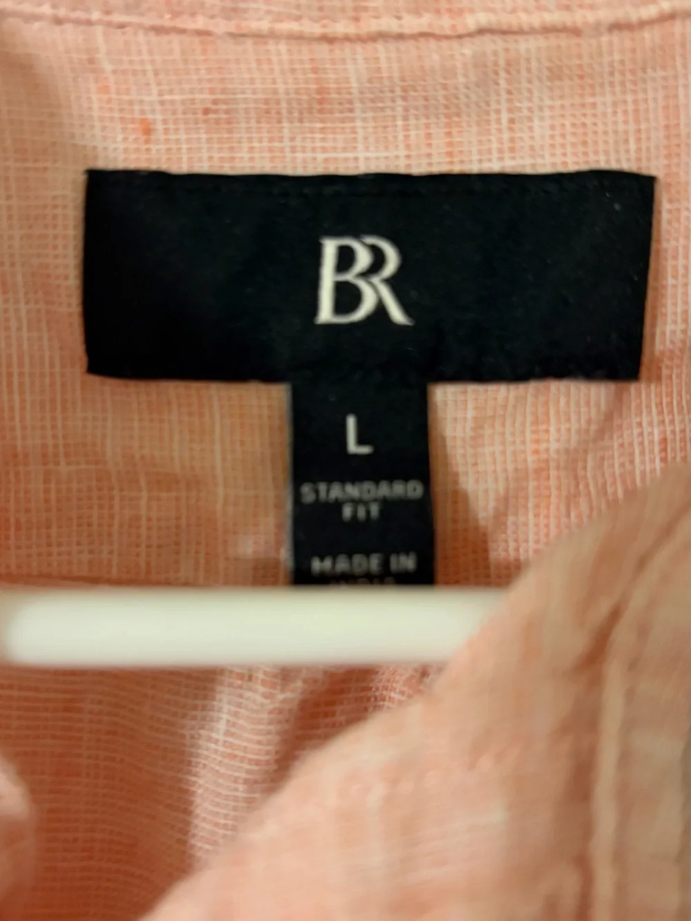 Banana Republic Men's Linen Button-Down Shirt in Peach
